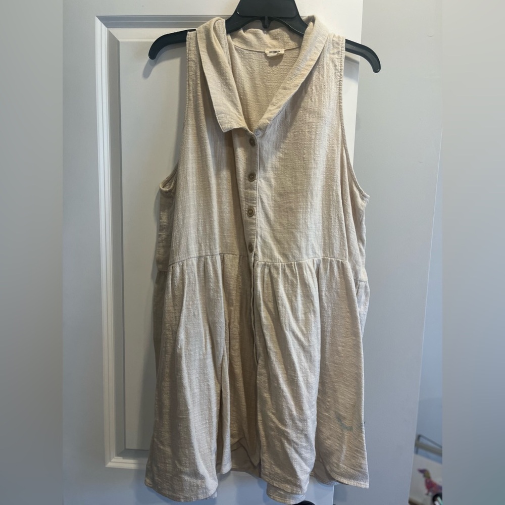 Cotton on Tunic Button Up Dress- Large